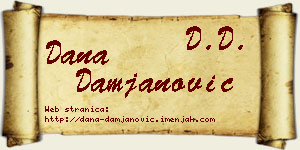 Dana Damjanović vizit kartica